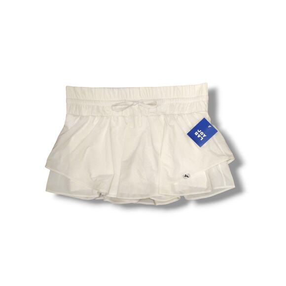 JoyLab Running Shorts Womens XL White Athletic Built-In Biker Shorts Activewear - Picture 1 of 6